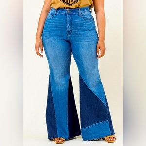 Two Tone Denim 2xl Kenzie Wide leg Jeans